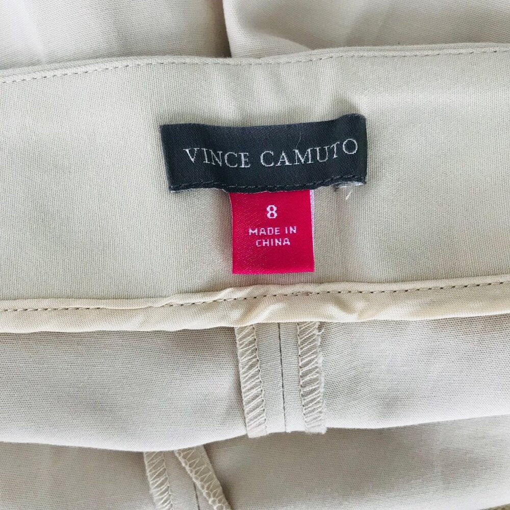 Vince Camuto  Ankle  Pants With Side Zipper Cool Beige Size 8 - Picture 8 of 10